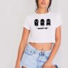 Spooky Scary Ghost Meet Up Halloween Crop Top Shirt