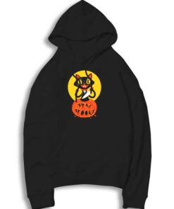 Stay Spooky Black Cat In The Pumpkin Hoodie