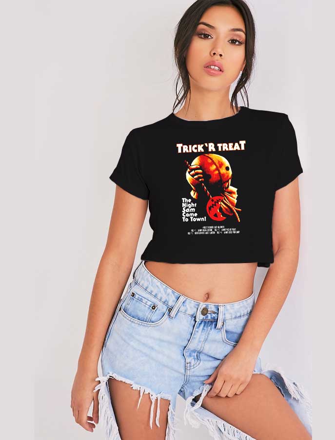 Trick 'r Treat Halloween The Night Sam Come Home Crop Top Shirt