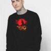 Vampire Castle Red Moon Pumpkin Halloween Sweatshirt