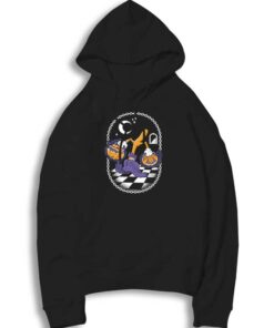 Witches Broom Halloween Pumpkin Container Hoodie