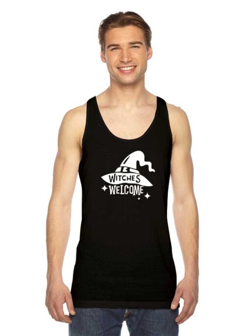 Witches Hat Welcome Halloween Night Tank Top