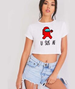 You Suspicious AF Among Us Accused Crop Top Shirt
