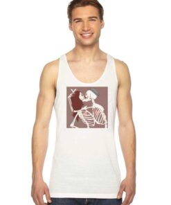 Calaveras Skeleton Couple Kiss Halloween Tank Top