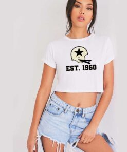 Cowboys Est 1960 Helmet With Star Crop Top Shirt