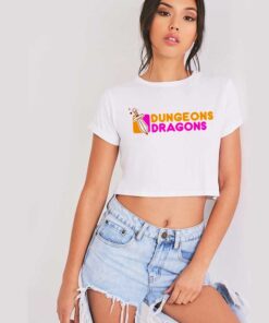Dungeons And Dragons Donuts Sword Crop Top Shirt
