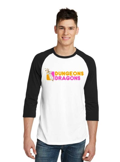 Dungeons And Dragons Donuts Sword Raglan Tee