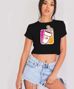 Dunkin Donuts Retro Coffee Logo Crop Top Shirt
