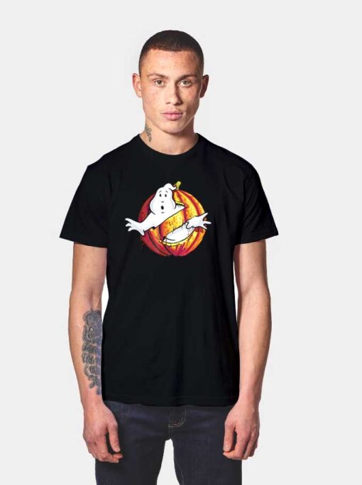 Ghostbusters Movie Logo Halloween Pumpkin T Shirt
