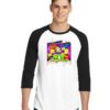 Halloween Of Horror The Simpsons Family Raglan Tee