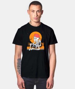 Halloween Skeleton Gamer Boy T Shirt