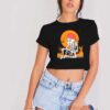 Halloween Skeleton Gamer Boy Crop Top Shirt