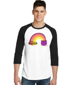 Happy Halloween Rainbow Brewing Pot Raglan Tee