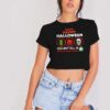 Happy Happy Halloween All Three Masks Crop Top Shirt