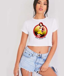 I'm Loving It McDonalds Women Ronald Crop Top Shirt