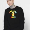 J Balvin x Bape Ape Colorful Logo Sweatshirt