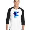 Mickey Mouse Bandit Mask Bart Simpson Raglan Tee