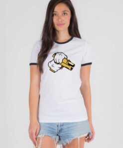 Mickey Mouse Cock A Handgun Ringer Tee