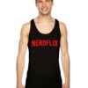 Nerdflix Parody Netflix And Chill Logo Tank Top