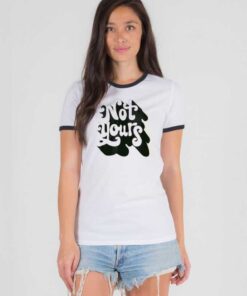 Not Yours Vintage Word Art Logo Ringer Tee