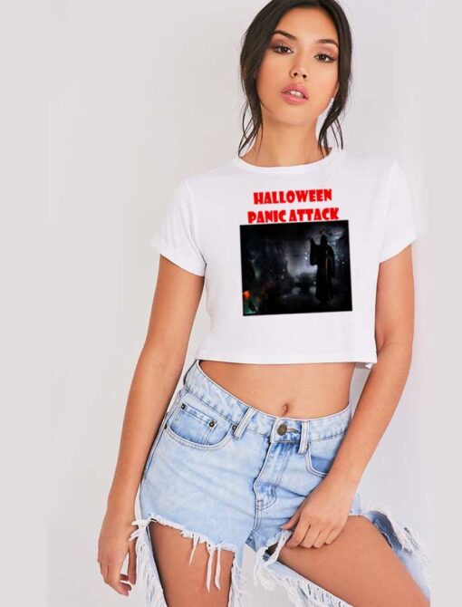 Panic Attack Is Halloween Logo Crop Top Shirt