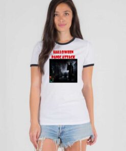 Panic Attack Is Halloween Logo Ringer Tee