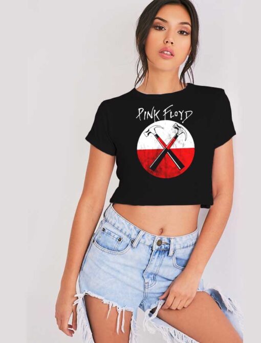 Pink Floyd Hammers Mad Flag Crop Top Shirt