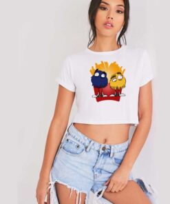 Potato Fry Guys McDonands Mascot Crop Top Shirt