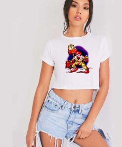 Ronald Serial Killer Clown Of McDonalds Crop Top Shirt