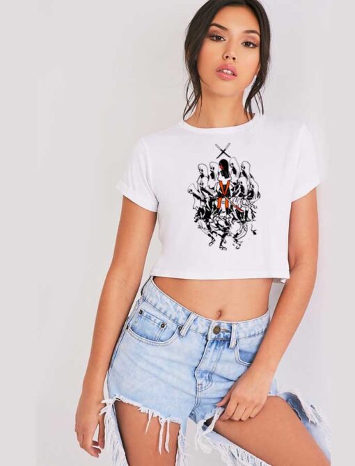 Sword Reflection Killer Anime Girl Crop Top Shirt