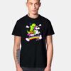 T-Rex Riding Unicorn Halloween Rainbow T Shirt