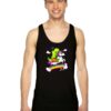 T Rex Riding Unicorn Halloween Rainbow Tank Top