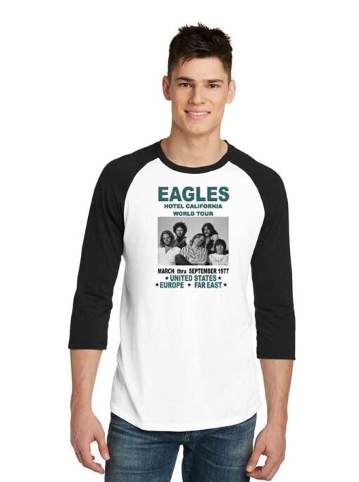 The Eagles Hotel California World Tour Raglan Tee