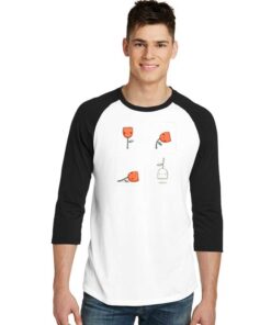 The Life Of Ghost Tulip Flower Halloween Raglan Tee