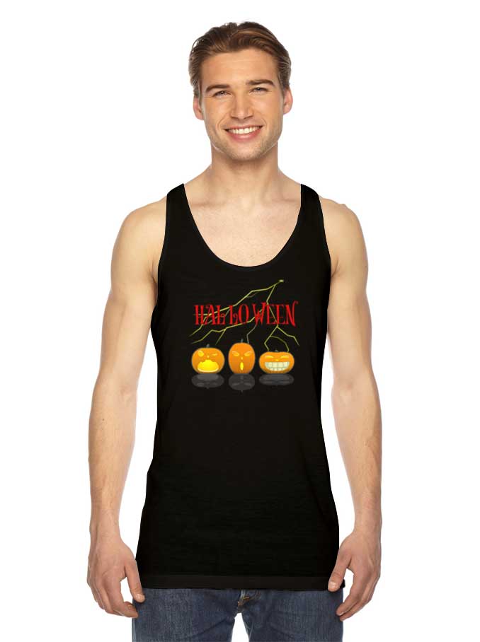Three Halloween Pumpkins Thunder Tank Top