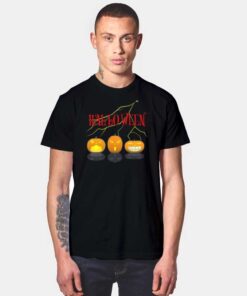 Three Halloween Pumpkins Thunder T Shirt