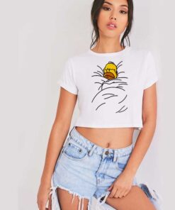 Toast Cinnamon Bun of Homer Simpsons Crop Top Shirt