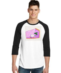 Translucent Pie Kawaii Cat Raglan Tee
