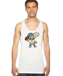 Troy Aikman Bart Simpson Football Tank Top