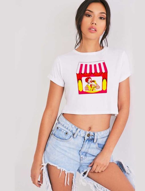Vintage Happy Meal McDonalds Clown Crop Top Shirt