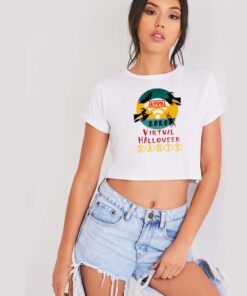 Virtual Halloween Party 2020 Live On Zoom Crop Top Shirt