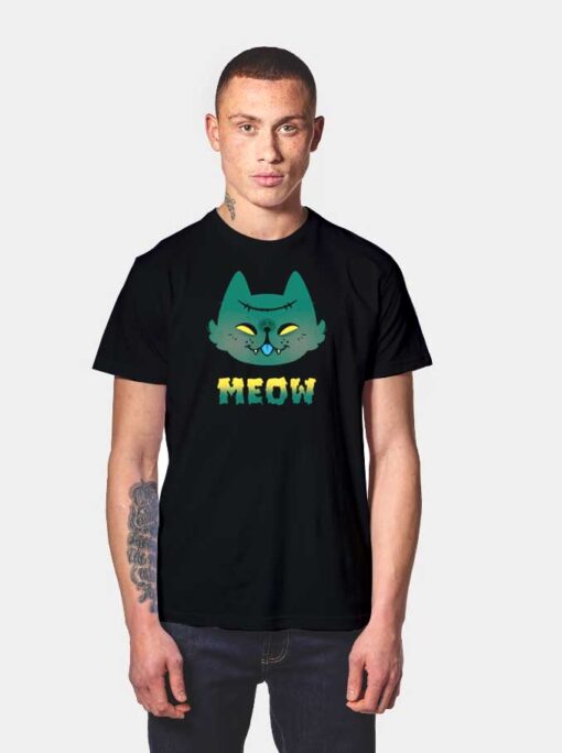 Zombie Meow Cats Halloween T Shirt