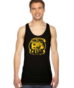 Animal Club Grunge Style Logo Tank Top