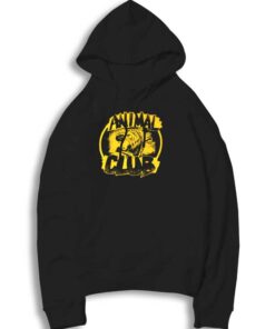 Animal Club Grunge Style Logo Hoodie