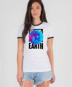 Earth Stand Save The Planet Ringer Tee