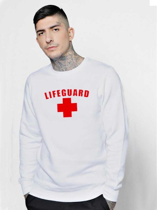 Lifeguard Red Cross Symbol Sweatshirt