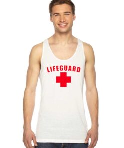 Lifeguard Red Cross Symbol Tank Top