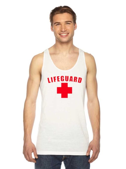 Lifeguard Red Cross Symbol Tank Top