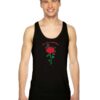 Live Life In Fall Bloom Red Rose Tank Top