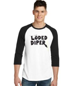 Loded Diper Rock Band Logo Raglan Tee